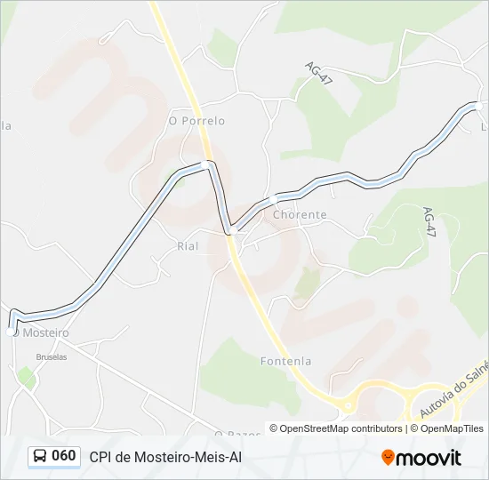 060 Bus Line Map