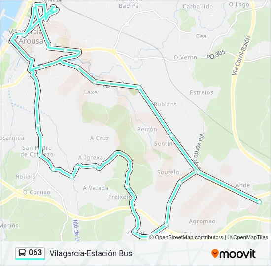 063 Bus Line Map