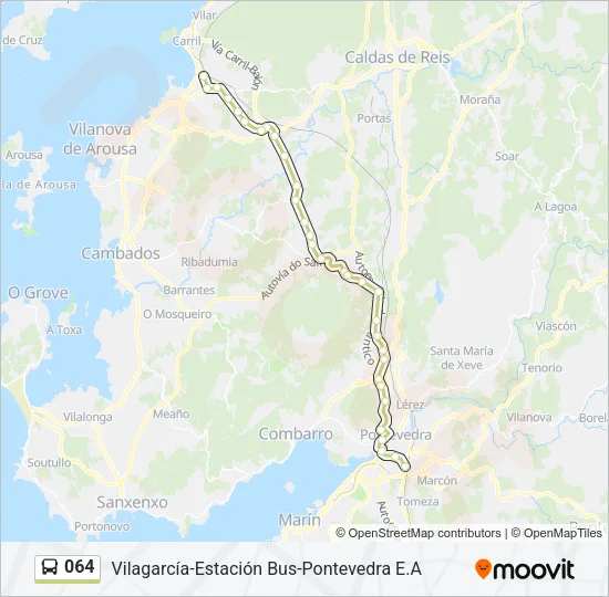 064 Bus Line Map