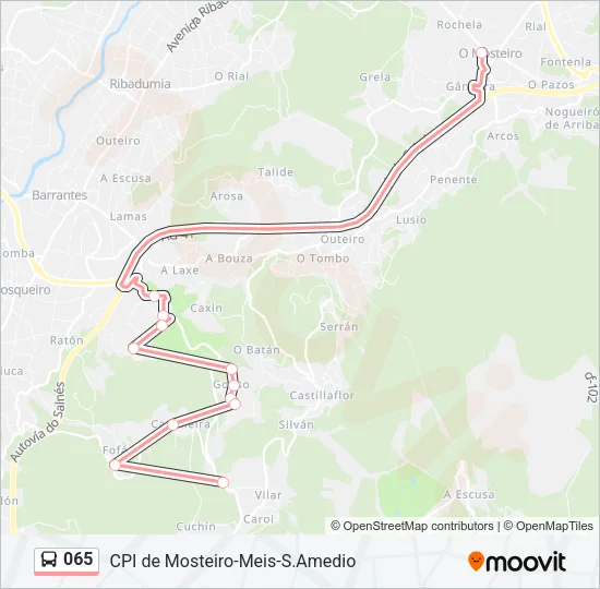 065 Bus Line Map