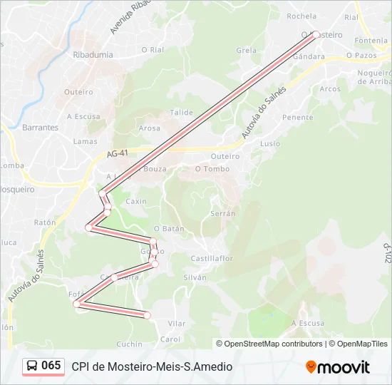 065 Bus Line Map