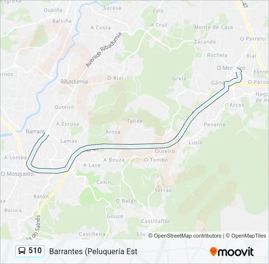 510 Bus Line Map