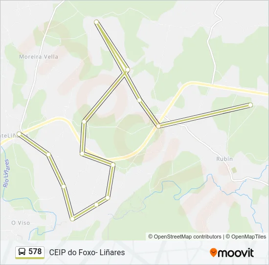 578 Bus Line Map