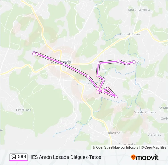 588 Bus Line Map