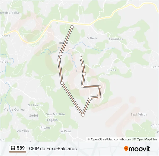 589 Bus Line Map
