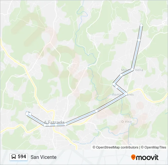 594 Bus Line Map