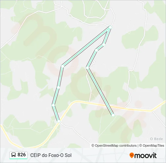 826 Bus Line Map
