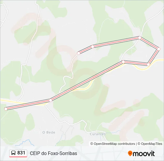 831 Bus Line Map