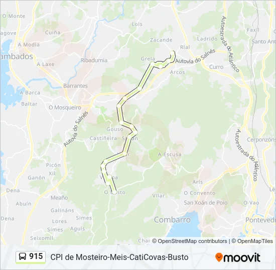 915 Bus Line Map