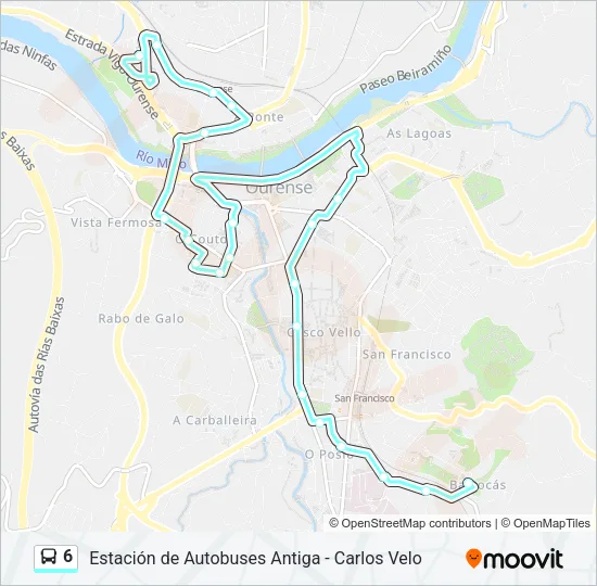 6 Bus Line Map