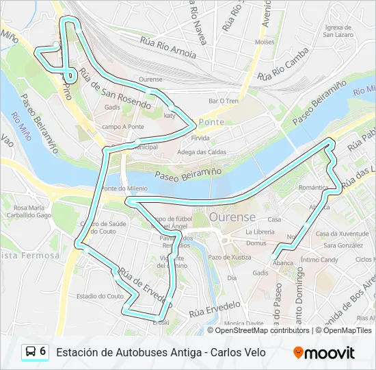 6 Bus Line Map