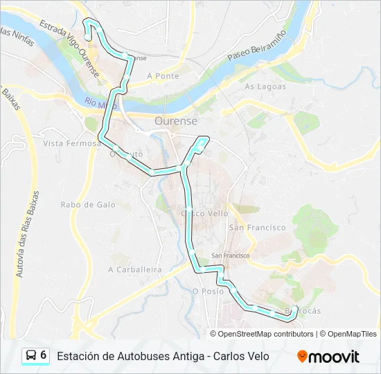 6 Bus Line Map