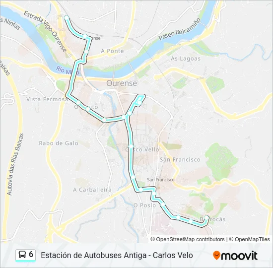 6 Bus Line Map