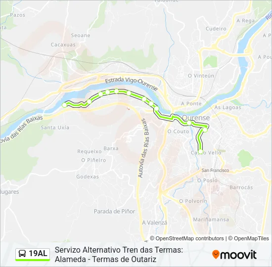 19AL Bus Line Map