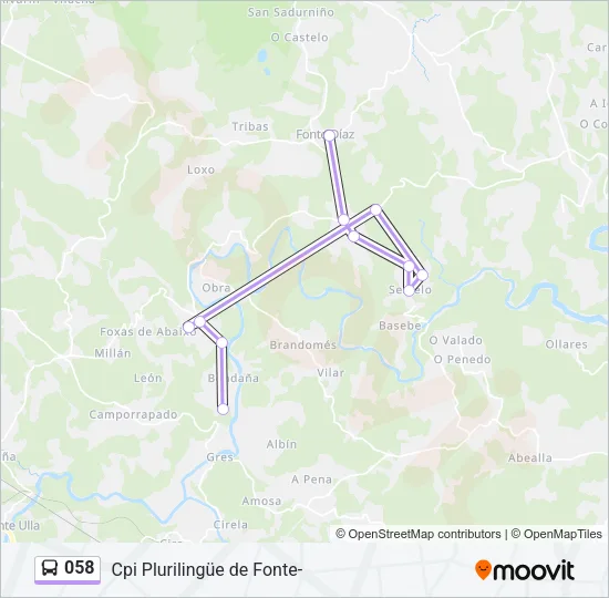 058 Bus Line Map