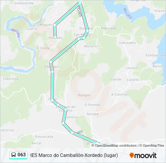 063 Bus Line Map