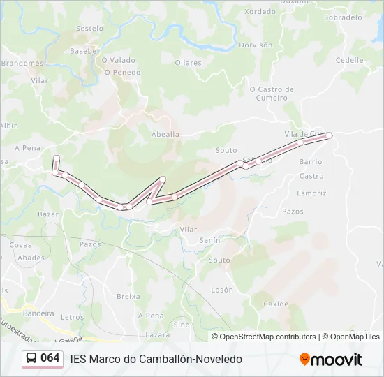 064 Bus Line Map