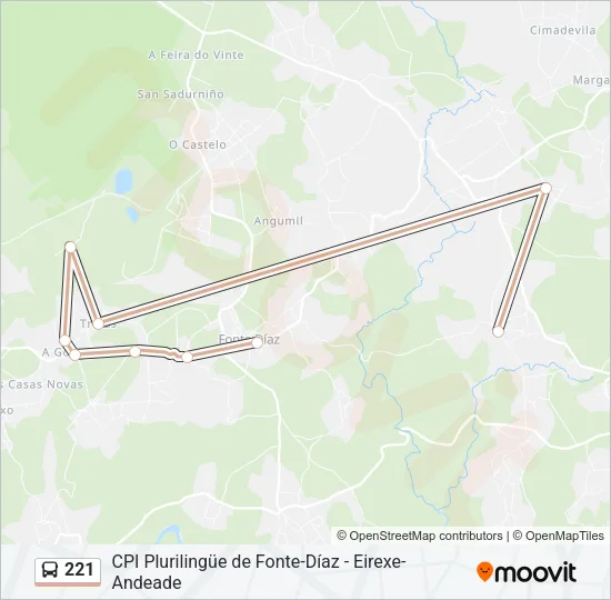 221 Bus Line Map
