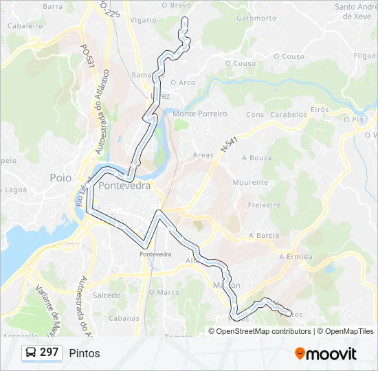 297 Bus Line Map