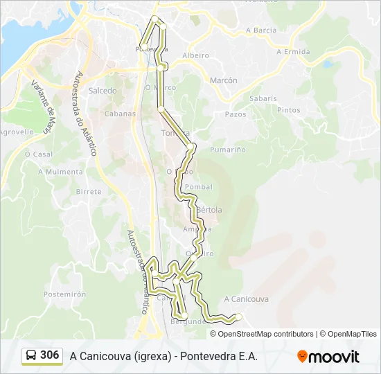 306 Bus Line Map