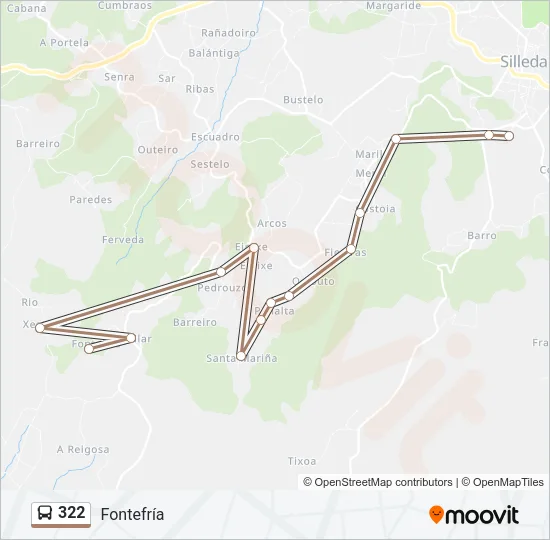 322 Bus Line Map