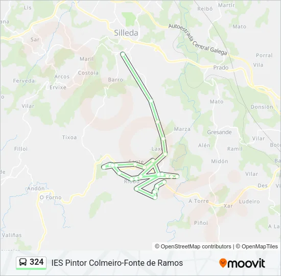 324 Bus Line Map