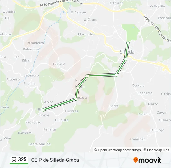 325 Bus Line Map