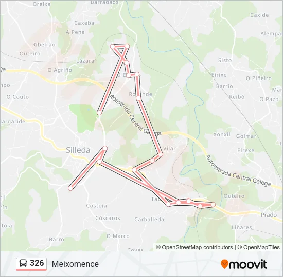 326 Bus Line Map