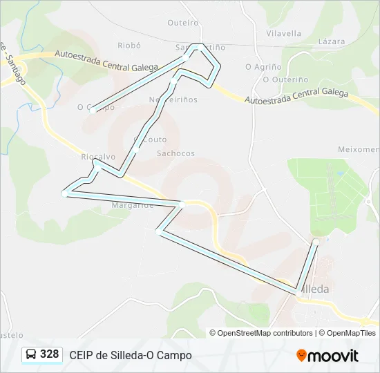 328 Bus Line Map