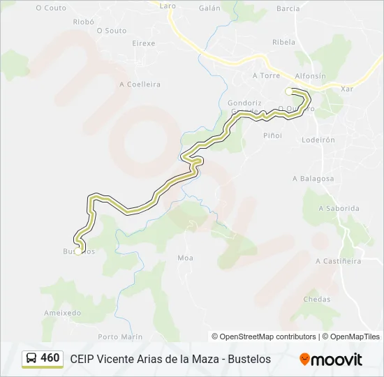 460 Bus Line Map