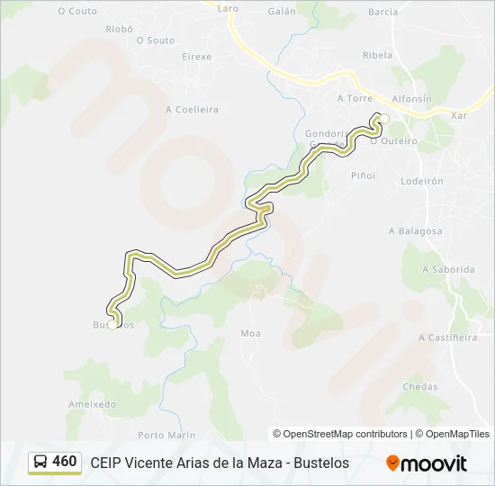 460 Bus Line Map