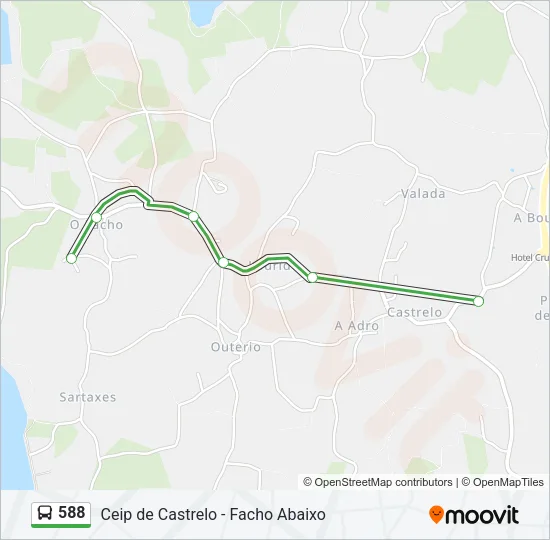 588 Bus Line Map