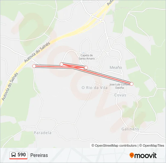 590 Bus Line Map