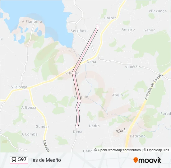 597 Bus Line Map