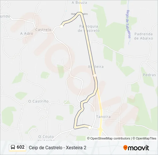 602 Bus Line Map