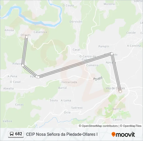 682 Bus Line Map