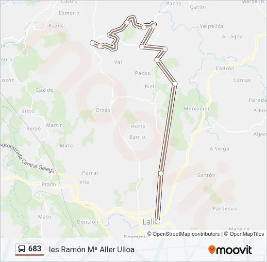 683 Bus Line Map