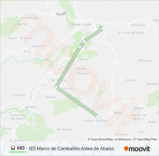683 Bus Line Map