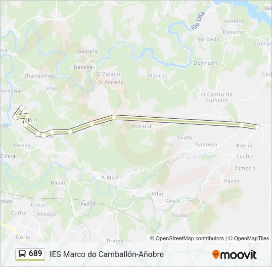 689 Bus Line Map