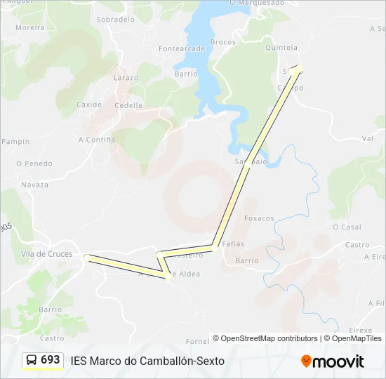 693 Bus Line Map