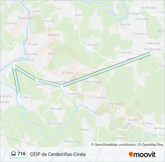 716 Bus Line Map