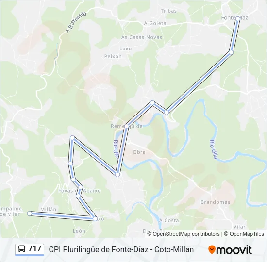 717 Bus Line Map