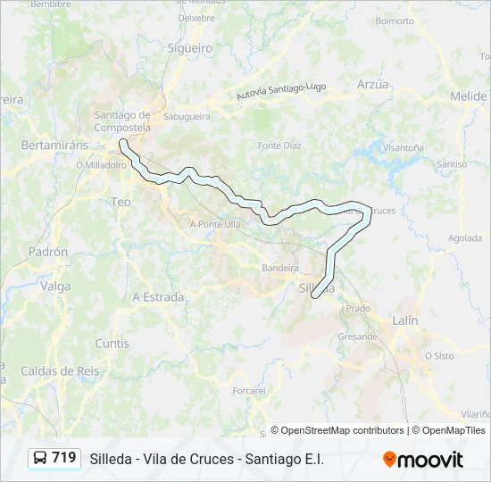 719 Bus Line Map