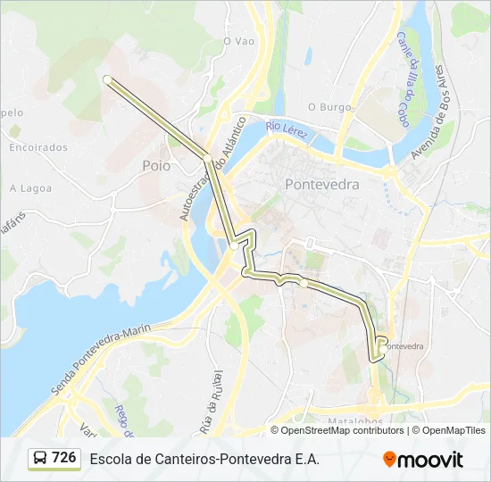 726 Bus Line Map