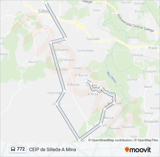 772 Bus Line Map
