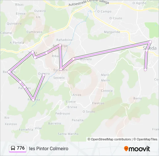 776 Bus Line Map