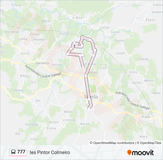 777 Bus Line Map