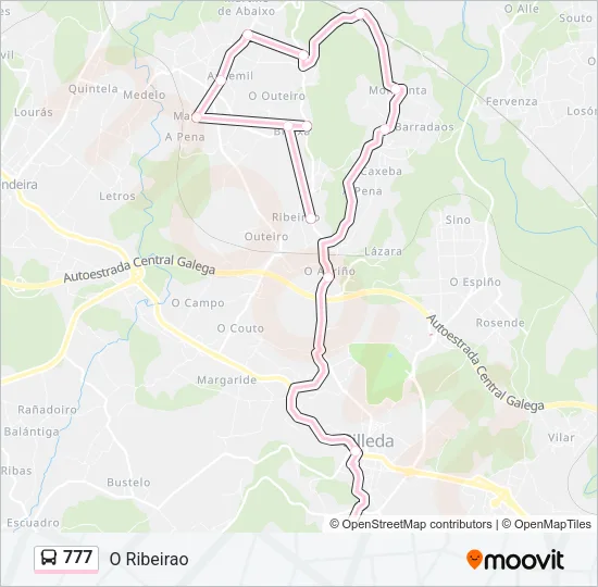 777 Bus Line Map