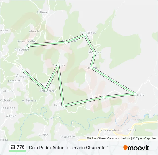 778 Bus Line Map