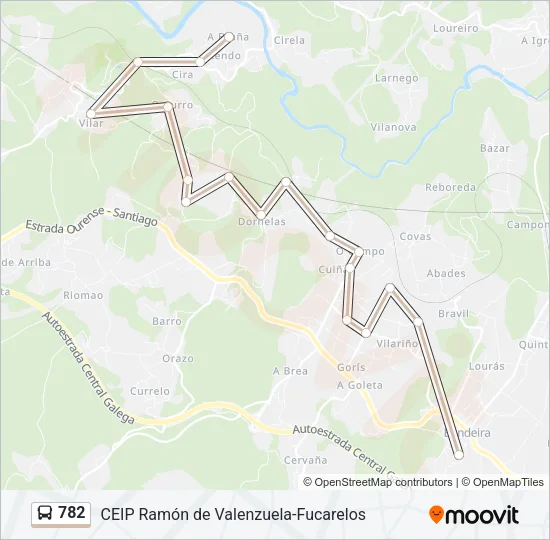 782 Bus Line Map